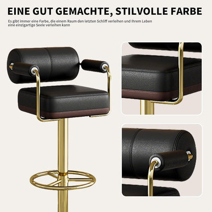 Vigosit Barhocker Set Höhenverstellbar, Drehbar & Gepolstert