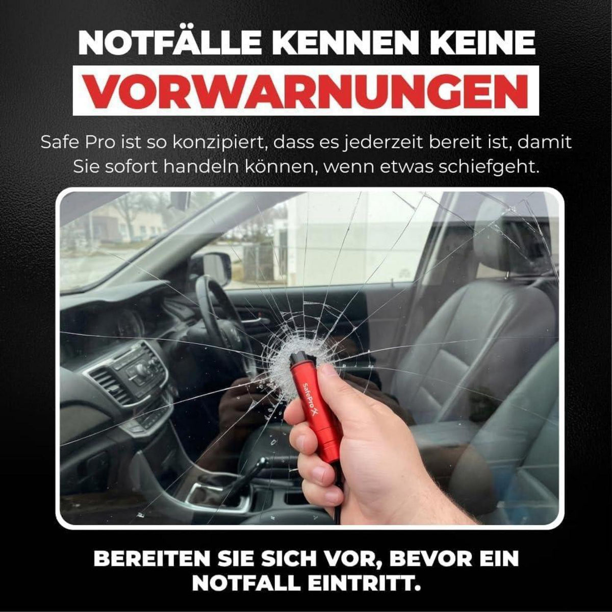 Notfallhammer Auto mit Gurtschneider - 2er Pack