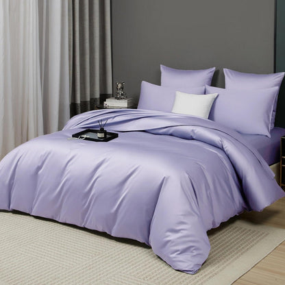 Mako Satin Bettwäsche Set Lila 135x200 cm 4-teilig