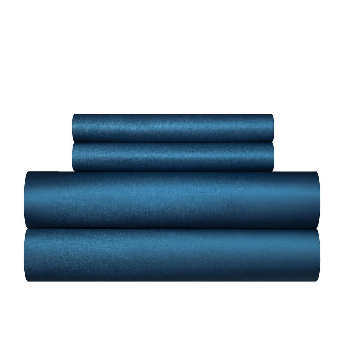 Mako Satin Bettwäsche Set 155x220 Petrol Blau Baumwolle