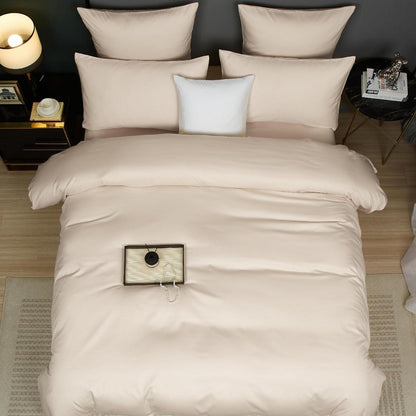Mako Satin Bettwäsche Set 200x220 Braun – 3-teilig Baumwolle