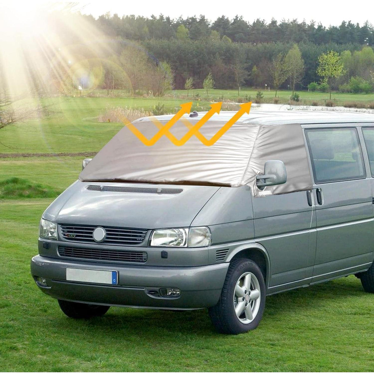 Thermo Frontscheibenabdeckung für VW T4 – Frostschutz & Sonnenschutz