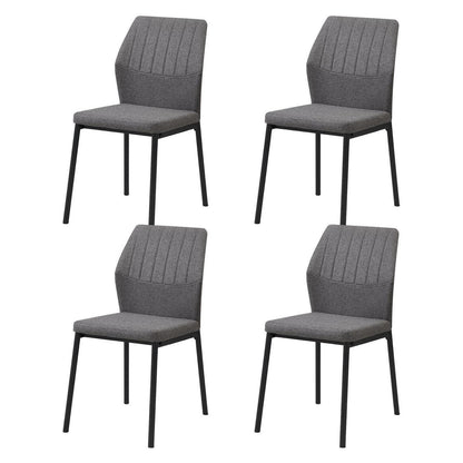 Esszimmerstühle Set Dunkelgrau – 4er Pack, Polsterstuhl