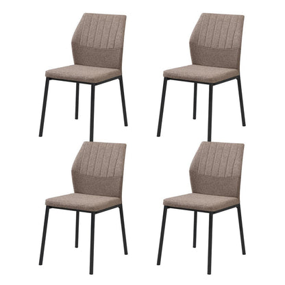Esszimmerstühle 4er Set, Braun – Polsterstühle für Küche & Wohnen