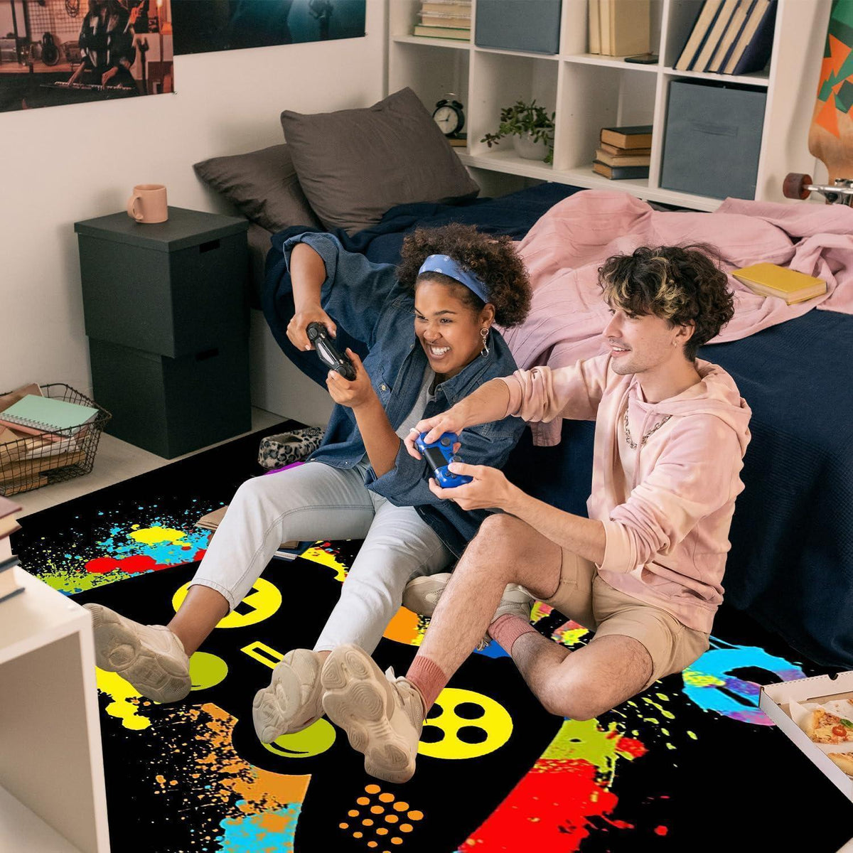 Gaming Teppich 3D Gamepad Design 160x230 cm – Rutschfest & Waschbar