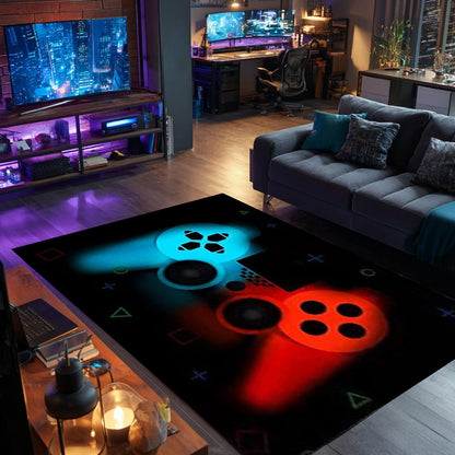 Gaming Teppich 3D Gamepad Design 140x200 cm – Rutschfest & Waschbar