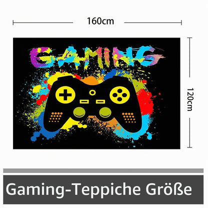 Gaming Teppich 3D Gamepad Design 120x160 cm – Rutschfest & Waschbar