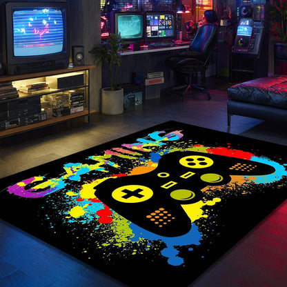 Gaming Teppich 3D Gamepad Design 140x200 cm – Rutschfest & Waschbar