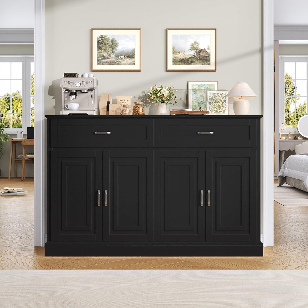 Küchenschrank 140cm mit Arbeitsplatte – Multifunktionales Sideboard