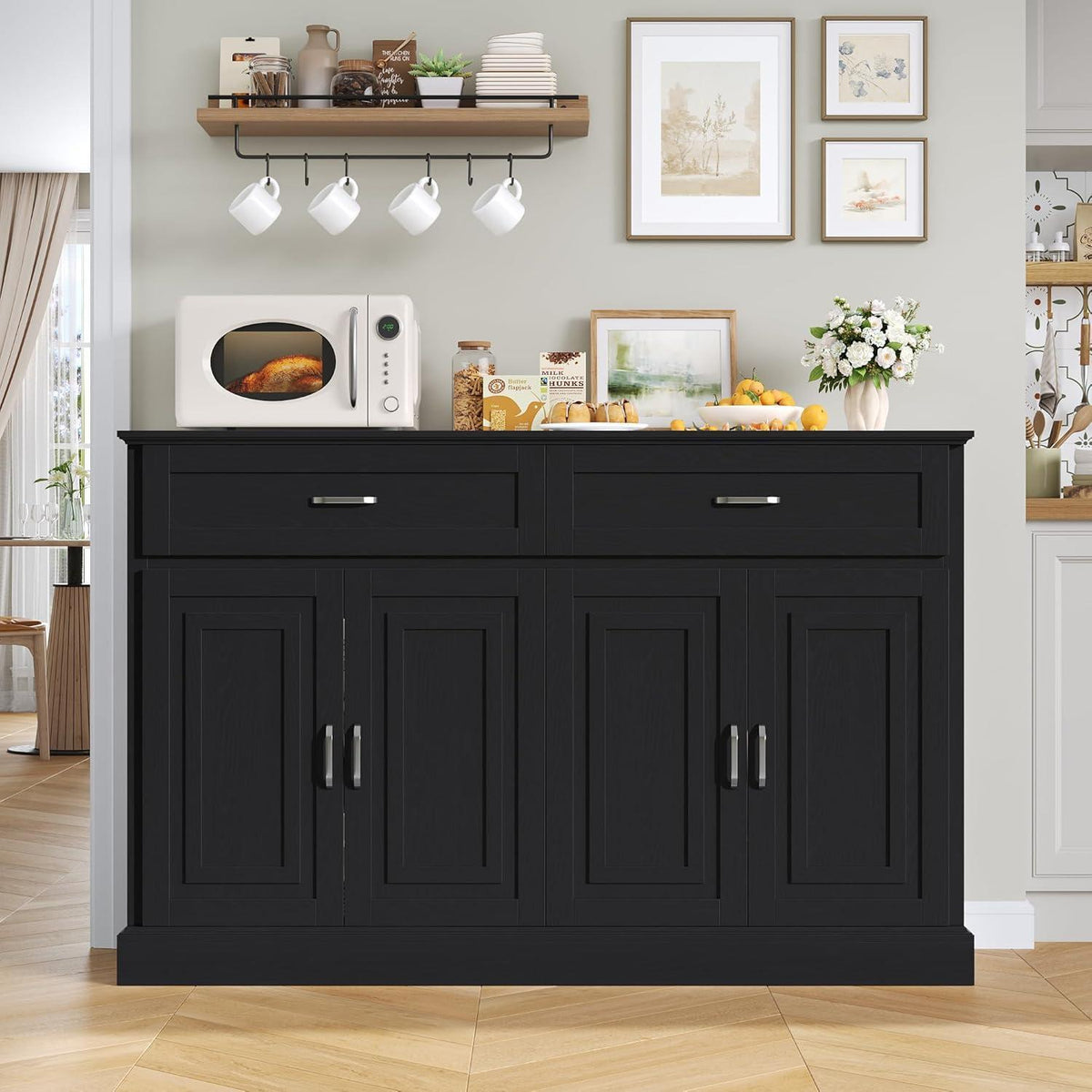 Küchenschrank 140cm mit Arbeitsplatte – Multifunktionales Sideboard