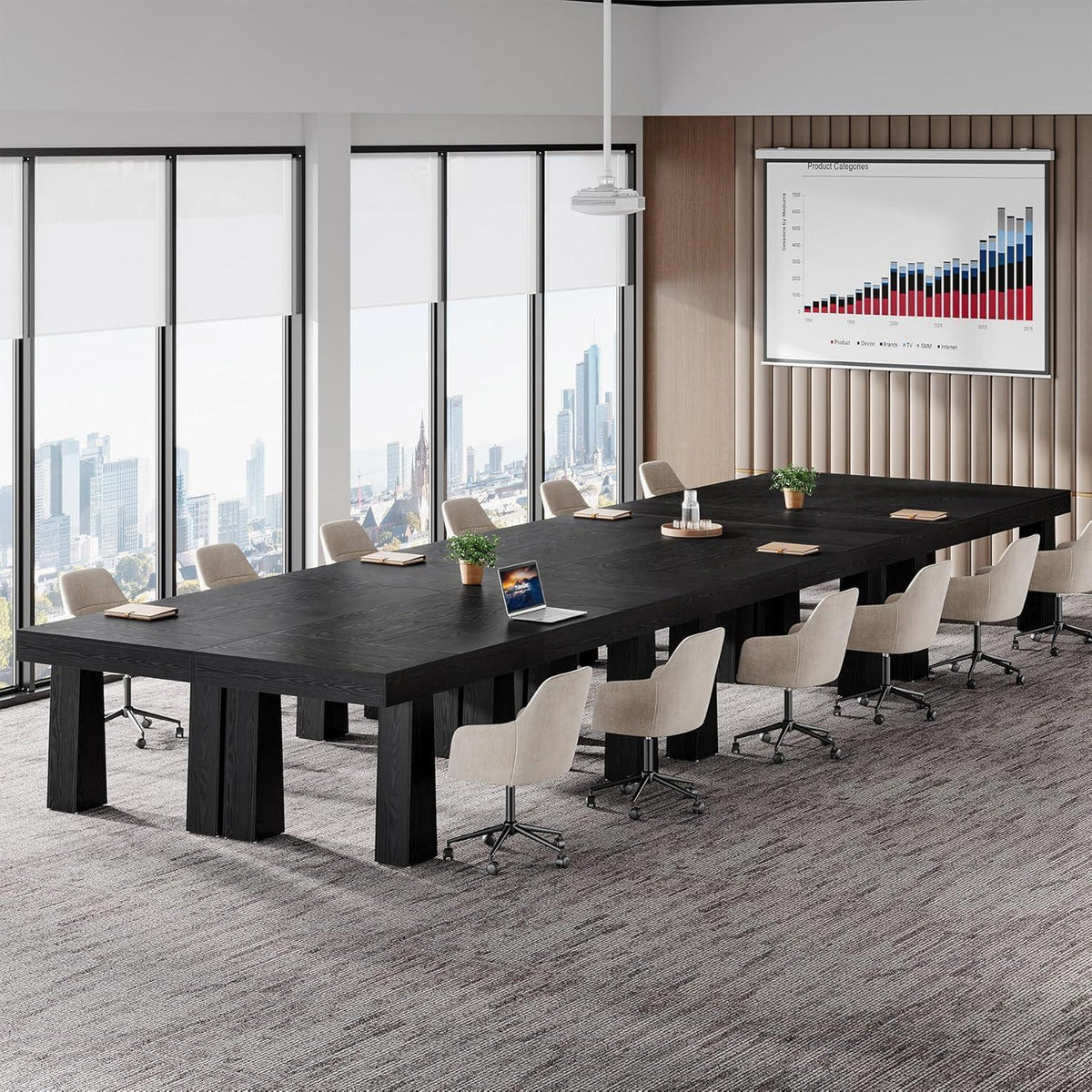 Schreibtisch 160x80 cm – Industrieller Computertisch Schwarz