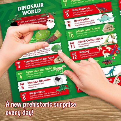 Dinosaurier Adventskalender 2026 mit 24 Dino-Spielzeugen