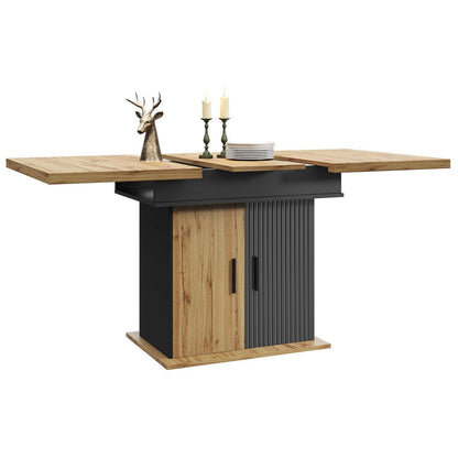 Ausziehbarer Esstisch 110-140cm | Platzsparender Küchentisch Retro Design
