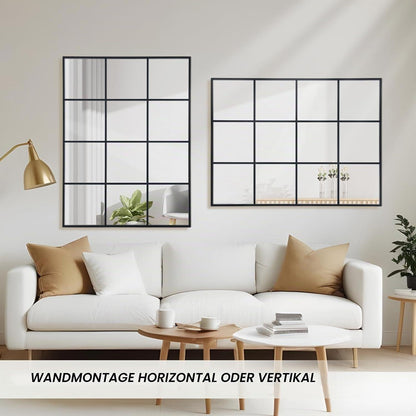 Rechteckiger Wandspiegel Schwarz 60x90 cm – Moderner Rahmen