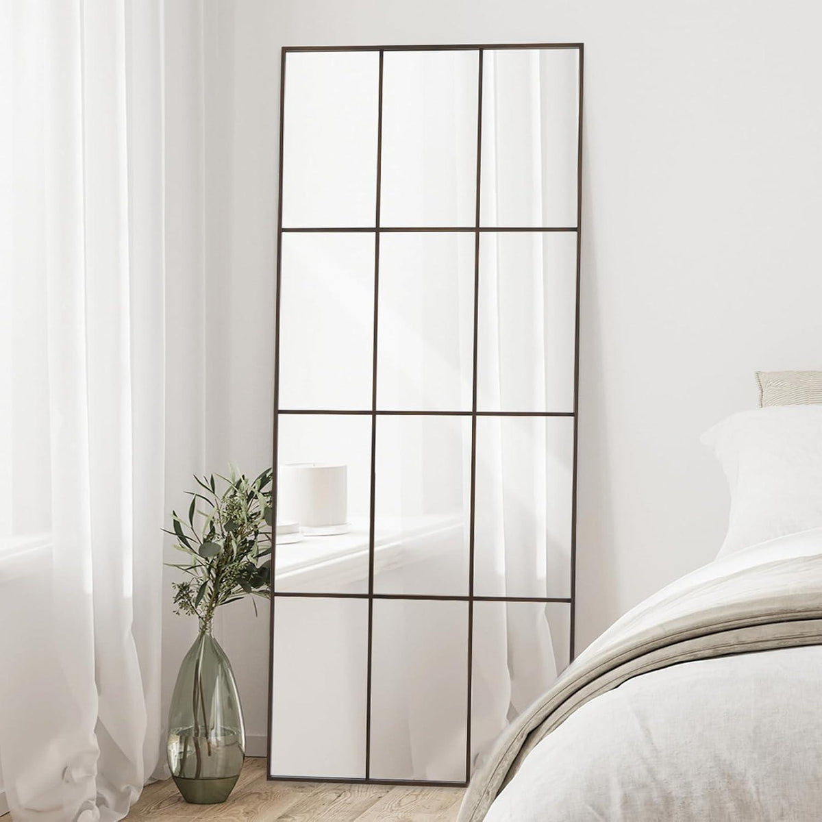 Großer Wandspiegel 60x165cm Bronze-Aluminiumrahmen