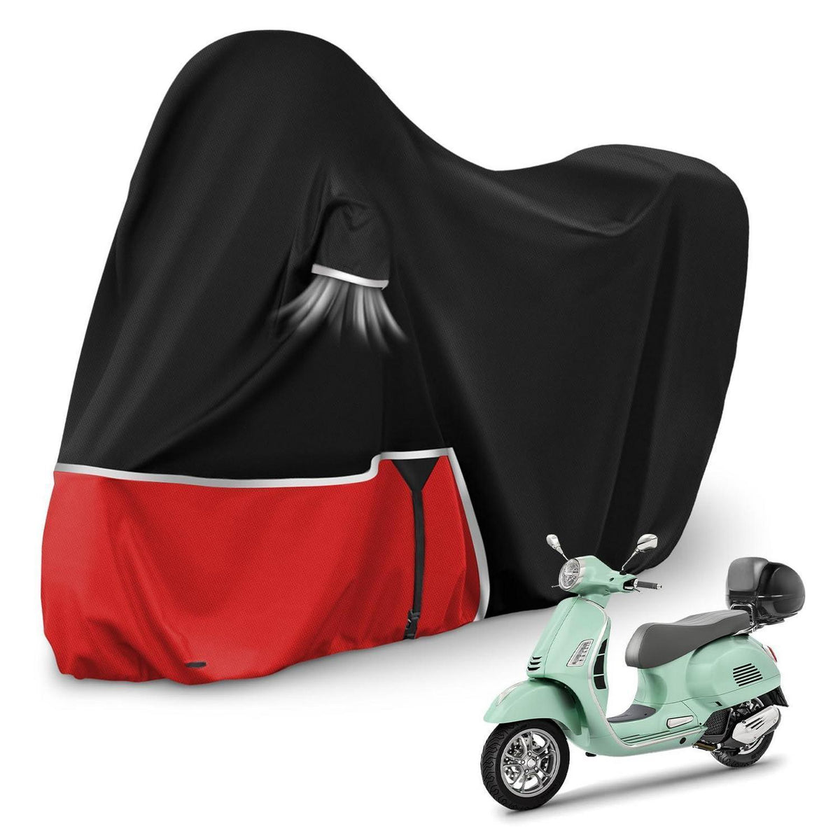 Motorradabdeckung wasserdicht Vespa GTV GTS – mit Kofferraum