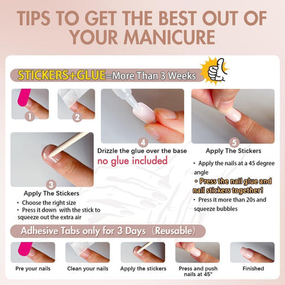 Rot Press On Nails Kurz Mittel Sarg – Glänzende Fake Nails