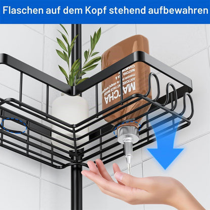 Teleskop Duschregal ohne Bohren – Badablage für die Dusche
