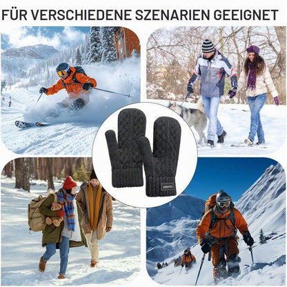 Herren Strick Fäustlinge warm, marineblau