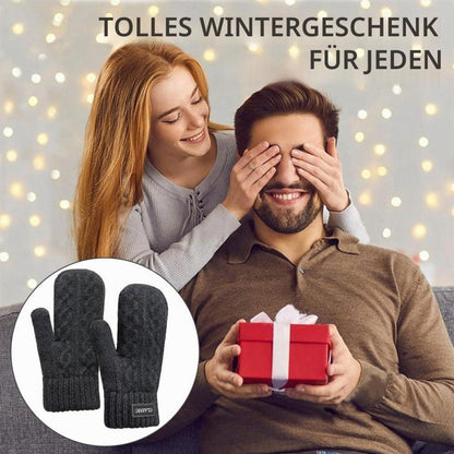 Herren Strick Fäustlinge warm, marineblau