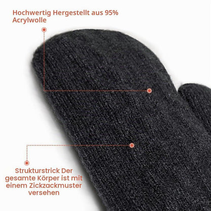Herren Strick Fäustlinge warm, marineblau