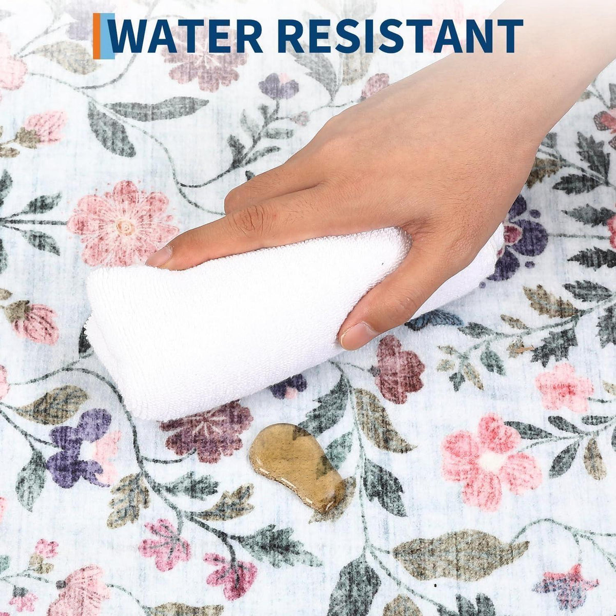 Waschbarer Teppich hellblau 160x230 cm – Rutschfest & Weich