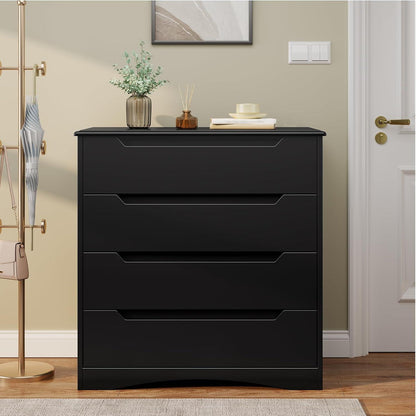 Schwarze Kommode mit 4 Schubladen – Schlafzimmer & Wohnzimmer