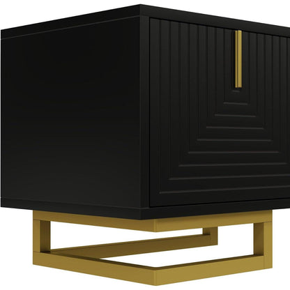 Moderner TV-Schrank 160cm mit goldenen Akzenten & Stauraum