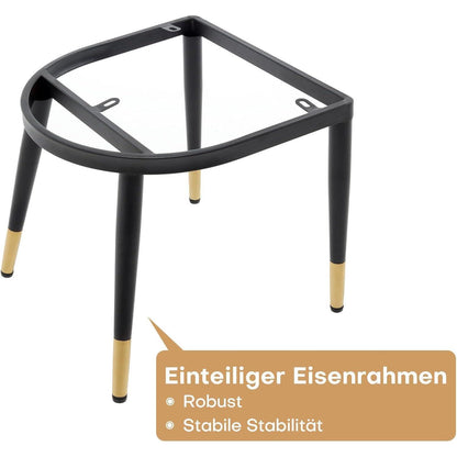 Samt Esszimmerstühle 6er Set – Bequeme Polsterstühle Rosa
