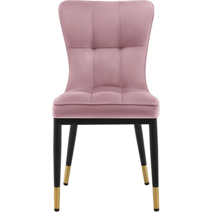 Samt Esszimmerstühle 6er Set – Bequeme Polsterstühle Rosa