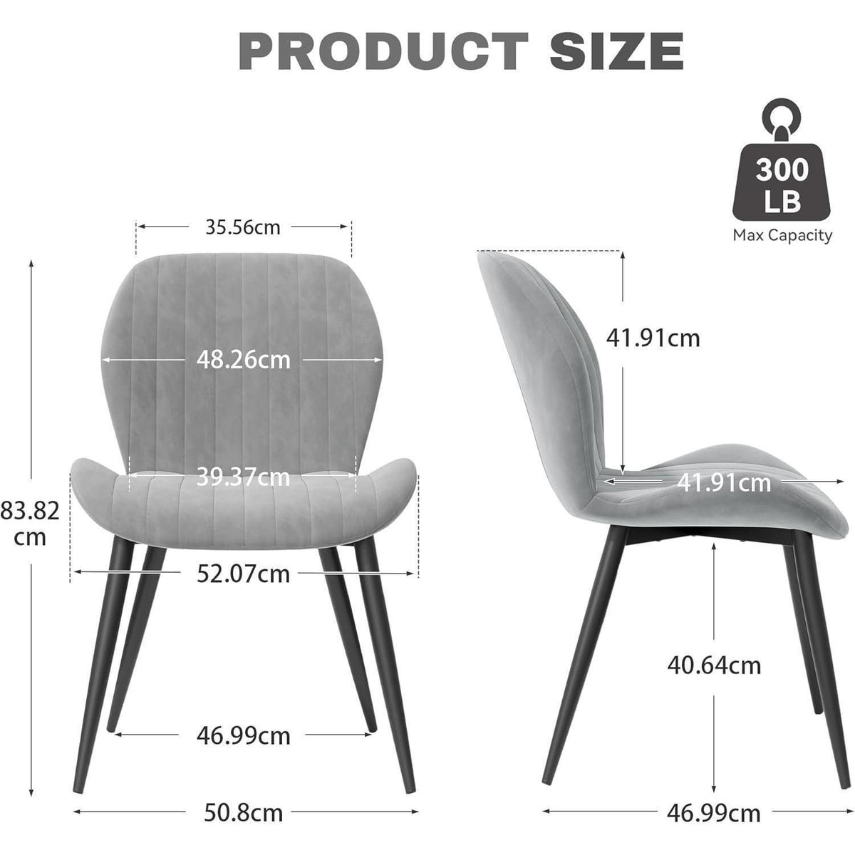 Esszimmerstühle Set 4 Grau Samt | Ergonomisch & Robust