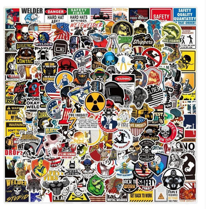 200 Aufkleber Set für Werkzeug & Helm – Lustige Sticker für Handwerker