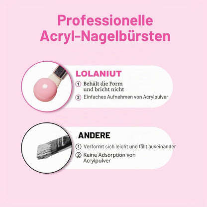 3x Acryl Pinsel Set für Nageldesign – 8/10/14 Größen