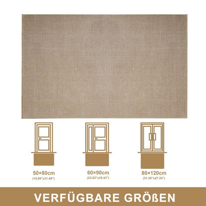 Innen Fußmatte 60x90 cm – Waschbar & Rutschfest in Beige