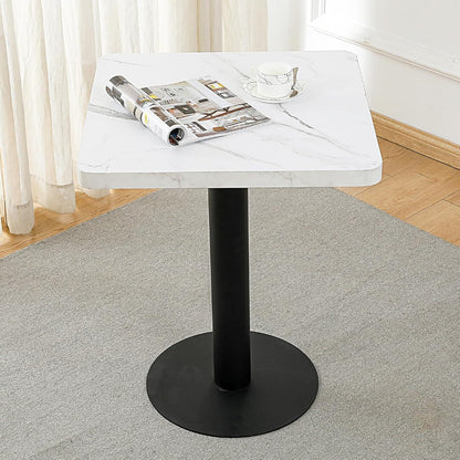 Mingone Esszimmertisch 60x60cm Weiß Marmoroptik