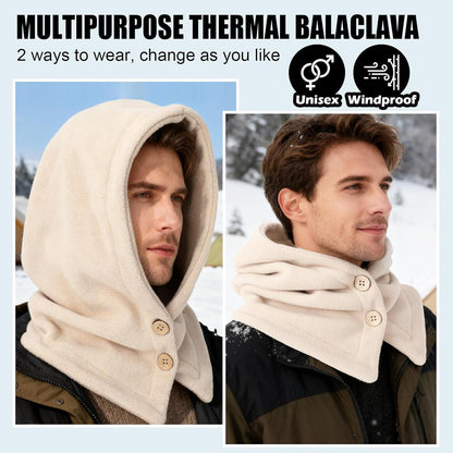 Winter Thermo Kapuzenschal Unisex – Warm & Winddicht für Damen & Herren