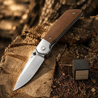 EDC Klappmesser D2 Stahl – Micarta Griff, Robustes Outdoor Messer