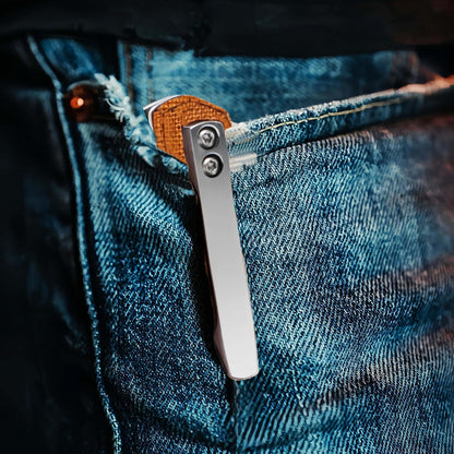 EDC Klappmesser D2 Stahl – Micarta Griff, Robustes Outdoor Messer