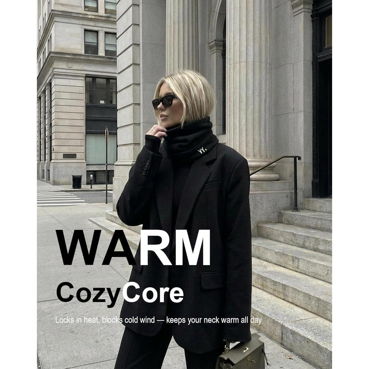 Winter Schlauchschal Fleece-Modal Damen Herren Thermo Halswärmer Lila