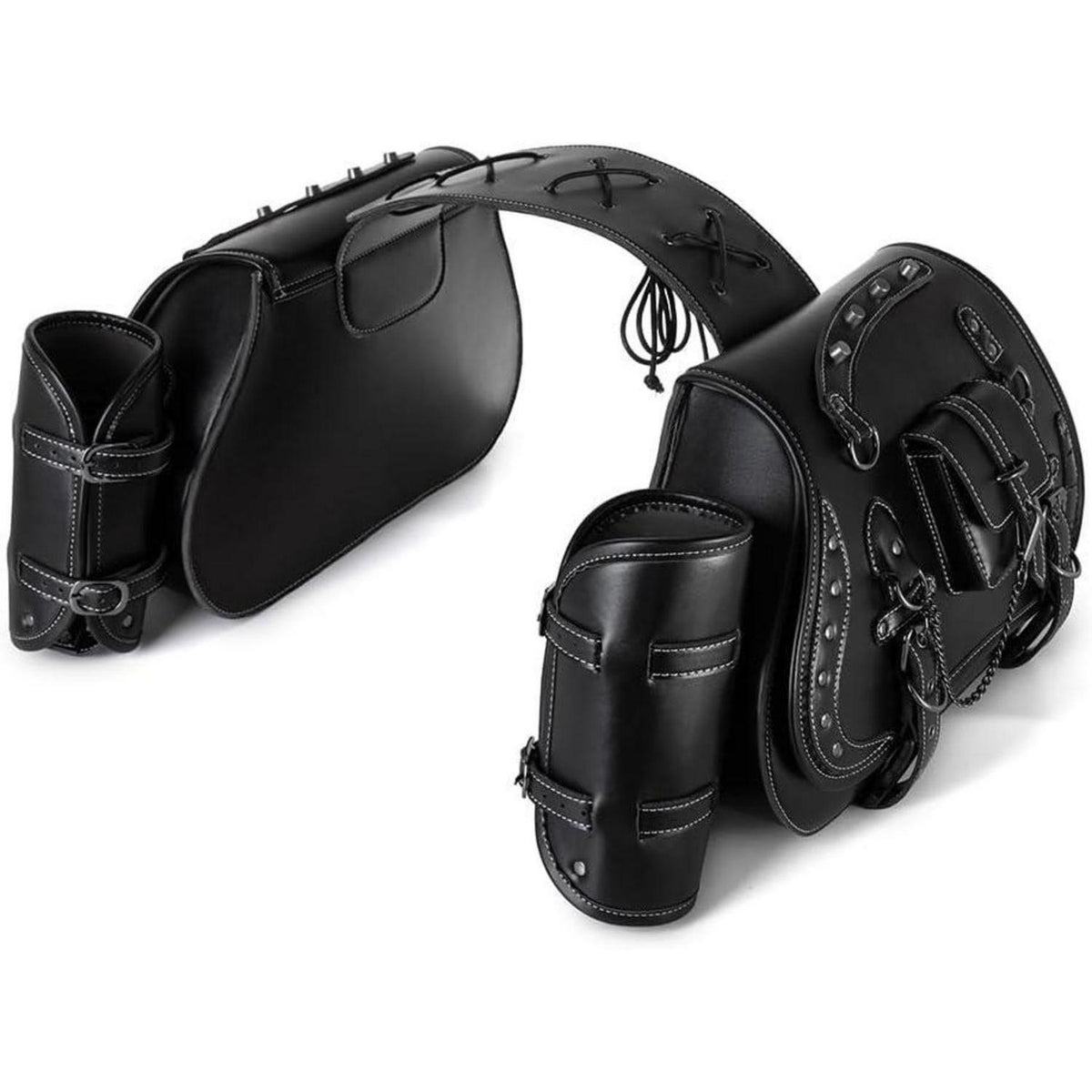 Motorrad Satteltasche 30L Wasserdicht mit Cup Holder in Lederoptik