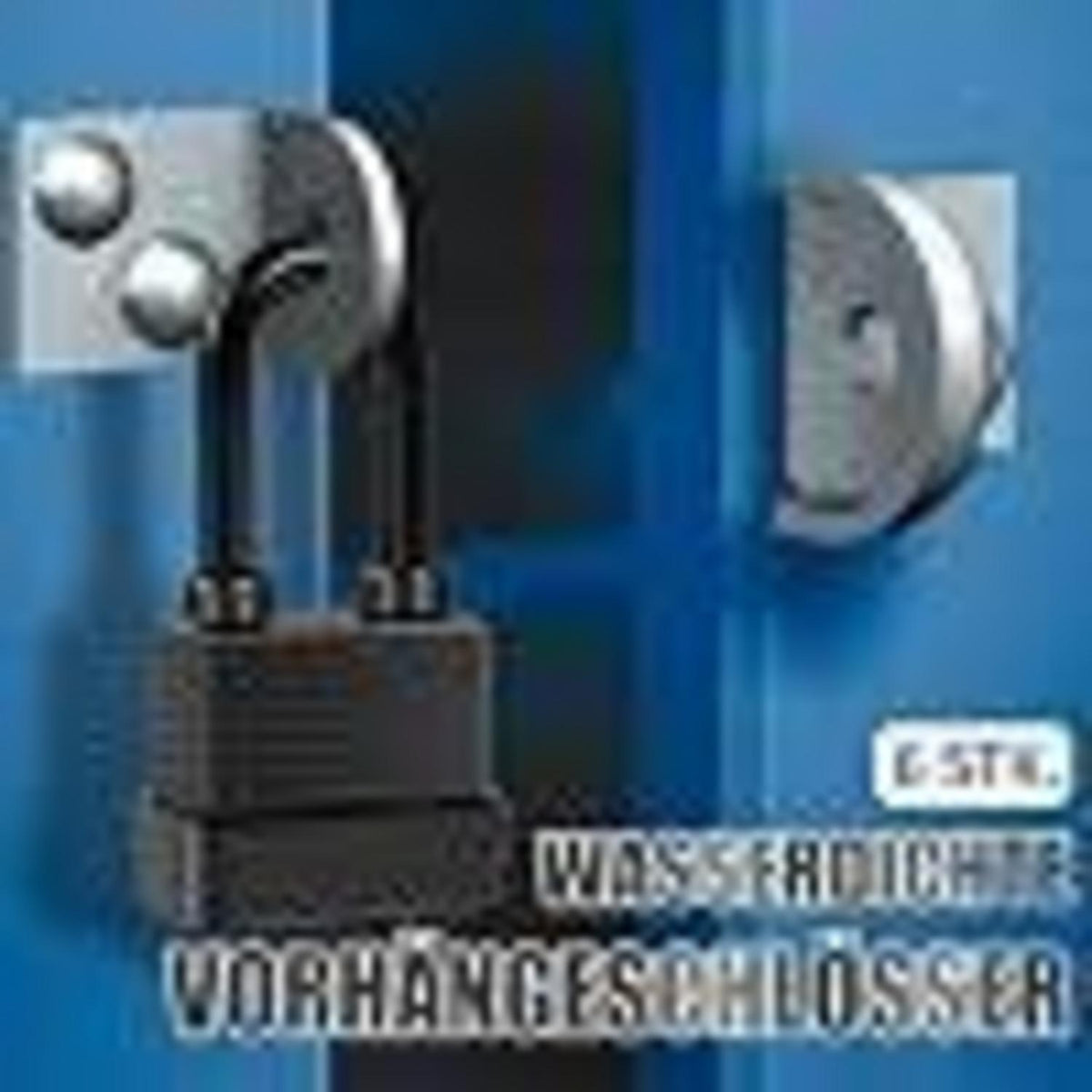 6x Messing Vorhängeschloss mit Gleichem Schlüssel, Wasserdicht