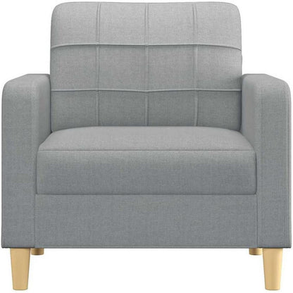 Bodensofa mit Pillow-Rückenlehne – Hellgrau
