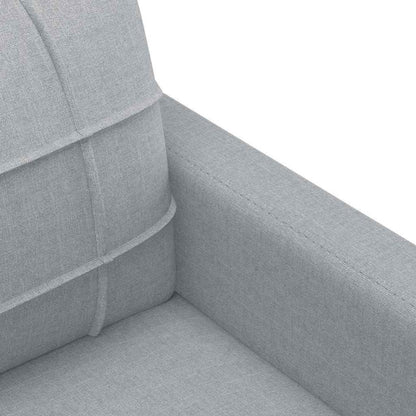 Bodensofa mit Pillow-Rückenlehne – Hellgrau