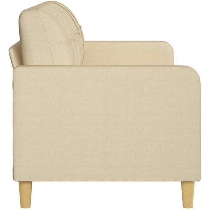 3-Sitzer Bodensofa mit Bettfunktion & Pillow-Support, Creme