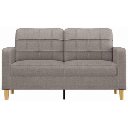 2-Sitzer Sofa Taupe – Bequemes Polstersofa mit Kissen