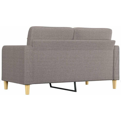 2-Sitzer Sofa Taupe – Bequemes Polstersofa mit Kissen