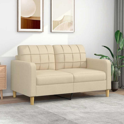 2-Sitzer Sofa mit Bettfunktion, Creme 140cm