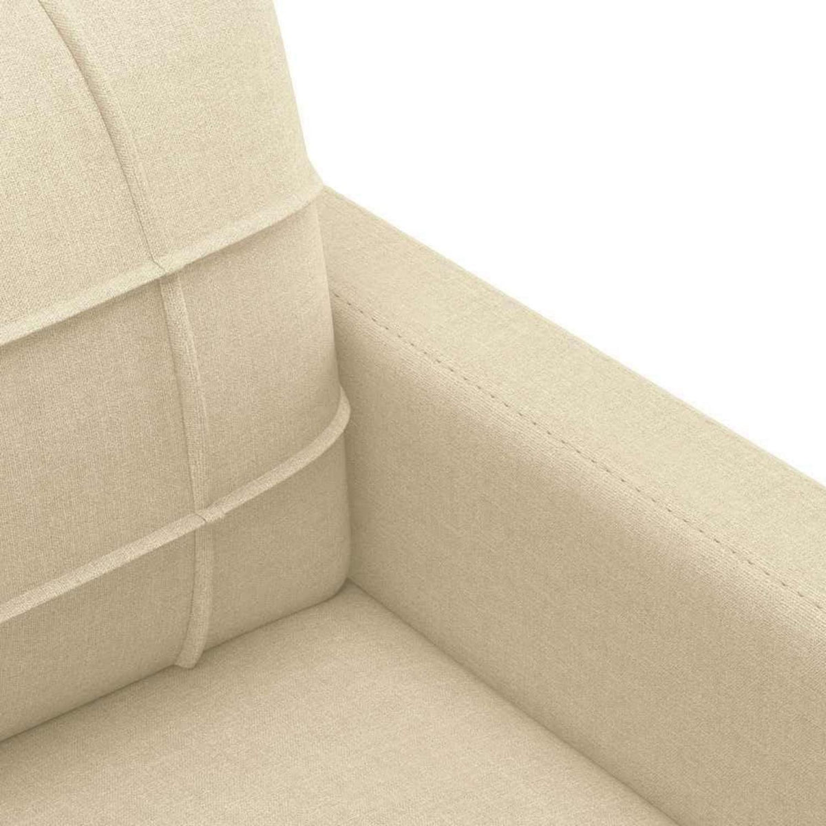 2-Sitzer Sofa mit Bettfunktion, Creme 140cm