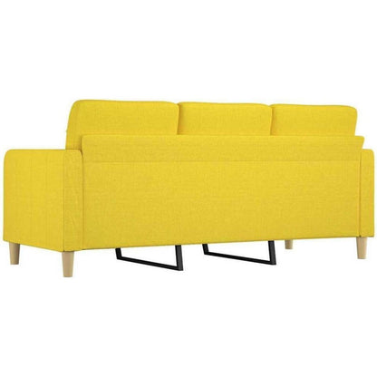 3-Sitzer Sofa Hellgelb – Modernes Polstersofa mit Kissen