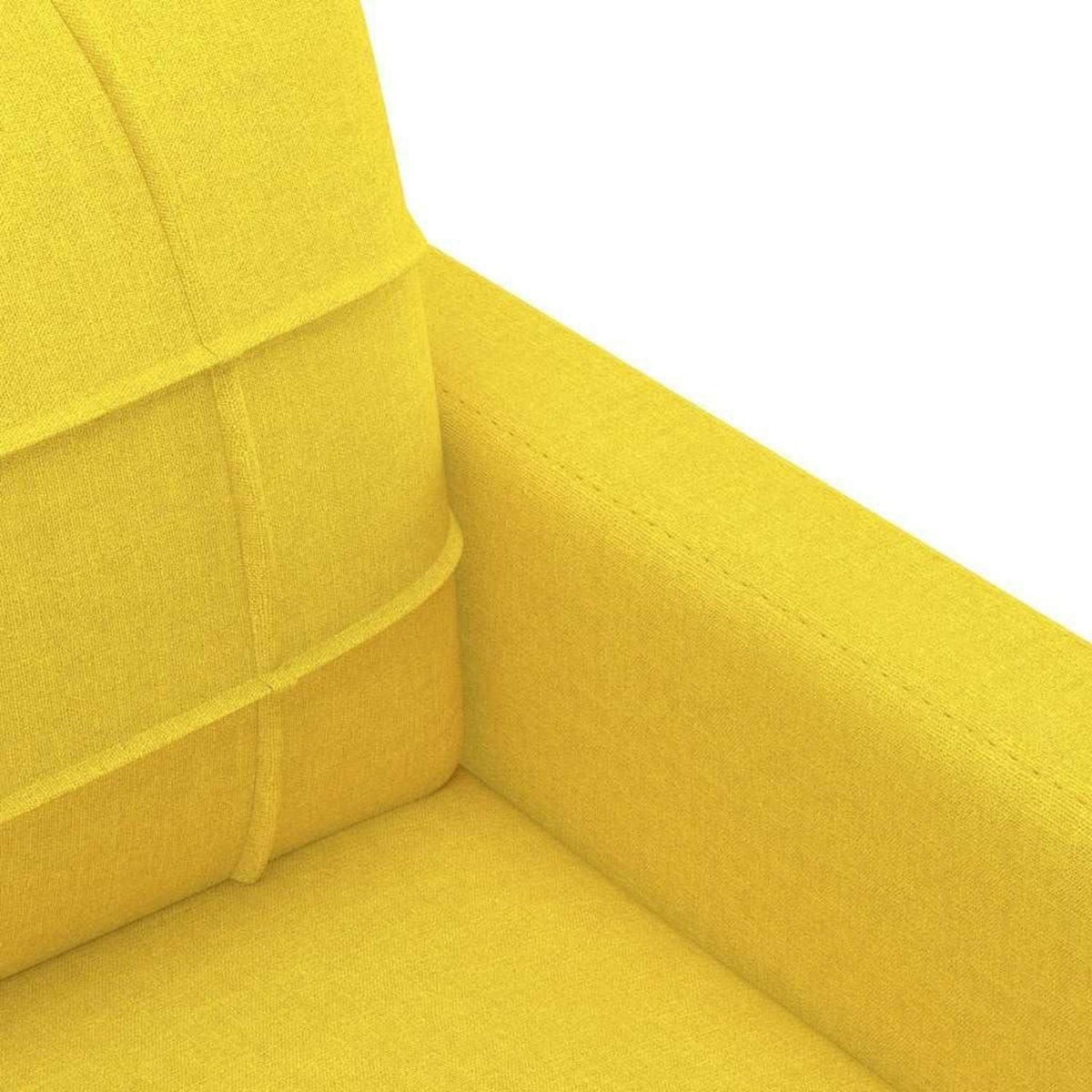 3-Sitzer Sofa Hellgelb – Modernes Polstersofa mit Kissen